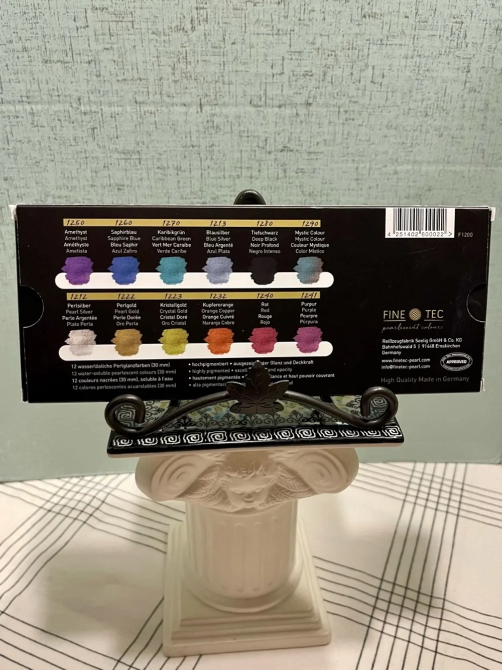 NWT FineTec Pearlescent Colours Paint Set 12 WATERCOLOR PAINTS - ARTIST QUALITY